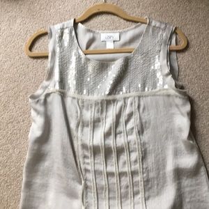Loft Sleeveless textured blouse with sequins
